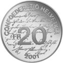20 Francs (100th death of author Johanna Spyri)