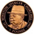 5 Pounds (British Prime Minister Winston Churchill - Gold edition)