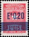 Postal overprint 20c on 15c red