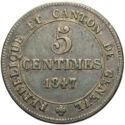 5 Centimes (Post French occupation - 1815~48)
