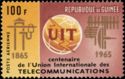ITU emblem, old and new communication equipment