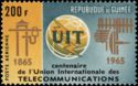 ITU emblem, old and new communication equipment