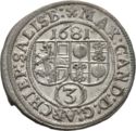 3 Kreuzer (Archbishop Max Gandolf von Kuenburg)