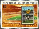 Stadium and brasilian stamp