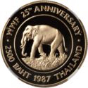2,500 Baht (25th Anniversary of World Wildlife Fund)