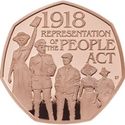 50 Pence (100th Anniversary of the Representation of the People Act - Gold edition)