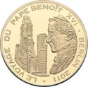 100 CFA Francs (Pope voyages. Berlin 2011)