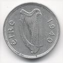 3 Pence (Leat Reul - Three Pence) - Nickel