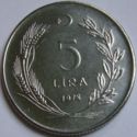 5 Lira (F.A.O. - Atatürk driving tractor)