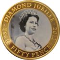 50 Pence (Diamond Jubilee - Queen Elizabeth II)