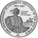 20 Crowns (500th Anniversary - Discovery of America)