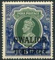 King George VI wearing Imperial Crown of India - overprinted