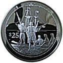 25 Dollars (Discovery of America Series. Columbus on shore)