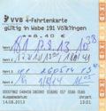 4-Fahrtenkarte Wabe 191