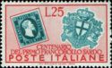 20 Cents of Sardinia and Coat of Arms of Genoa