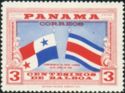 Flags of Panama and Costa Rica
