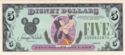 5 Disney Dollars
