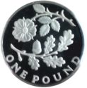 1 Pound (Floral emblems of England - Silver)