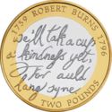 2 Pounds (Robert Burns, 250th Anniversary of Birth. Silver)