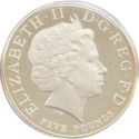 5 Pounds (60th Birthday of Prince Charles - Platinum Piedfort edition)