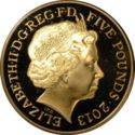 5 Pounds (Elizabeth's coronation, 60th Anniversary. Gold)