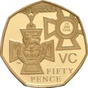 50 Pence (150th Anniversary of the Victoria Cross - Gold edition)