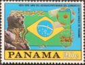 Bolivar and Brazil flag Overprinted in gold Type XII