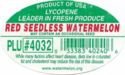 Red Seedless Watermelon PLU #4032