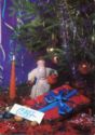 Happy New Year! Santa Claus and gifts under the Christmas tree