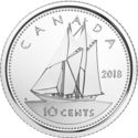 10 Cents (Maple-leaf mark)