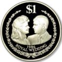 1 Dollar (Prince Andrew's Wedding with Sarah Ferguson - Silver edit.)