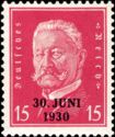 Overprint - Paul von Hindenburg (1847-1934), 2nd President