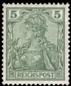 Germania with imperial crown, inscription 'REICHSPOST'