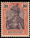Germania with imperial crown, inscription 'REICHSPOST'