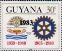 "1983" on 30c Rotary International
