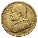 20 Lire (Pius IX. XXI, XXII)