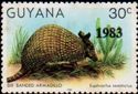 Six Banded Armadillo - overprinted "1983"