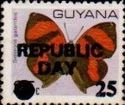 "25" and "REPUBLIC DAY" on 35c Butterfly