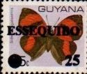 "25" and "ESSEQUIBO" on 35c Butterfly