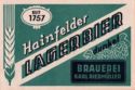 Hainfelder Lagerbier Dunkel