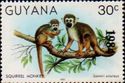 Overprint "1984" on 30c Squirrel Monkey