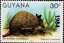 Overprint "1984" on 30c Six-banded Armadillo