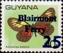 "25" and "Blairmont Ferry" on 10c Butterfly