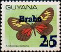 "25" and "Brahn" on 10c Butterfly