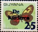 "25" and "De Kinderen" on 10c Butterfly