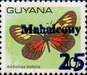 "25" and "Mahaicony" on 10c Butterfly