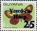 "25" and "Vreed-en-Hoop" on 10c Butterfly