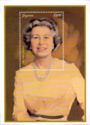 Queen Elizabeth Wearing a Yellow Dress and Pearls