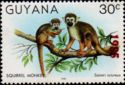 Overprint "1985" in red on 30c Squirrel Monkey