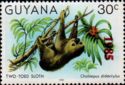 Overprint "1985" on Linnaeus's Two-toed Sloth (Choloepus did